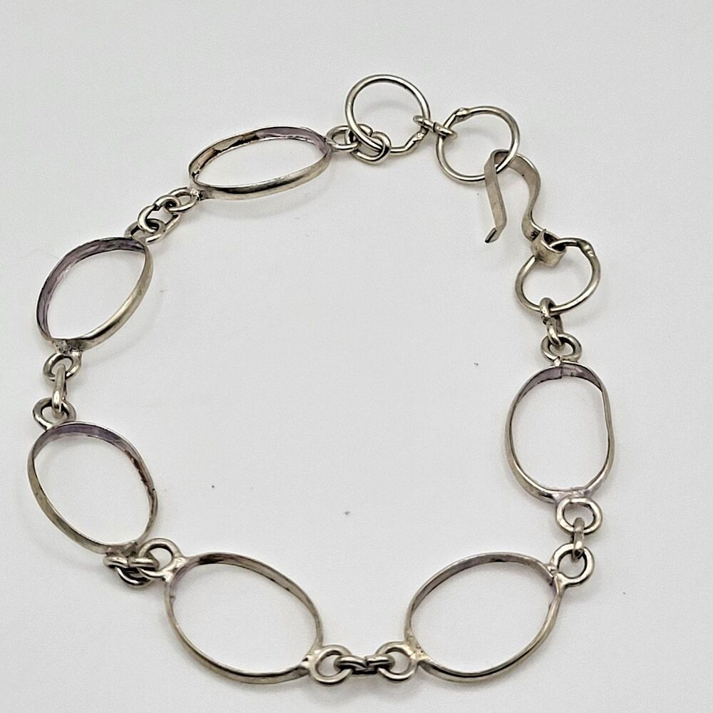 Artisan Sterling Silver Bracelet 7.25in